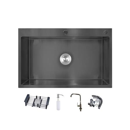 ซิงค์ฝัง 1 หลุม S-FLO NL0100 SF-21 8050BL สีดำ_0