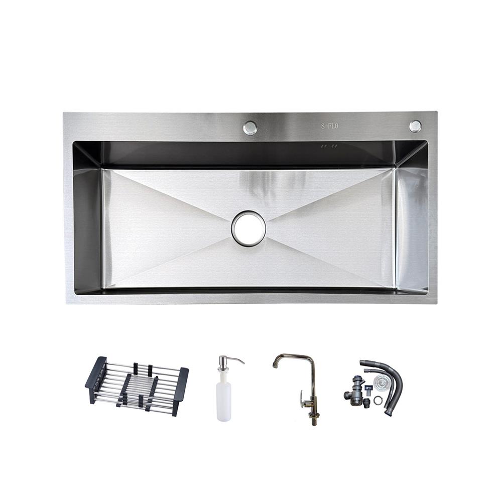 ซิงค์ฝัง 1 หลุม S-FLO NL0097 SF-21 10050ST สีเงิน