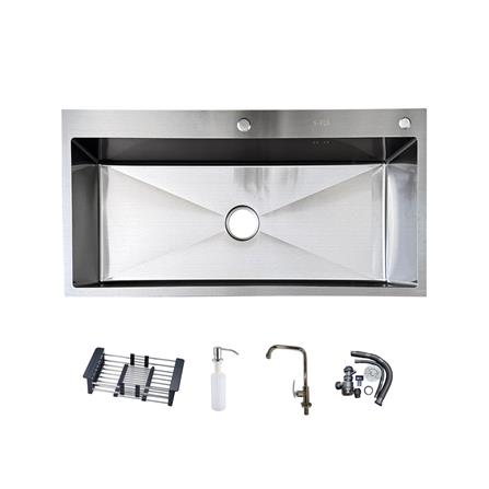 ซิงค์ฝัง 1 หลุม S-FLO NL0097 SF-21 10050ST สีเงิน_0