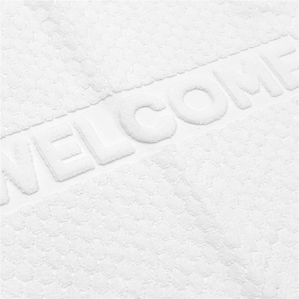 พรมขนหนู HOME LIVING STYLE WELL 17X28 นิ้ว สีขาว