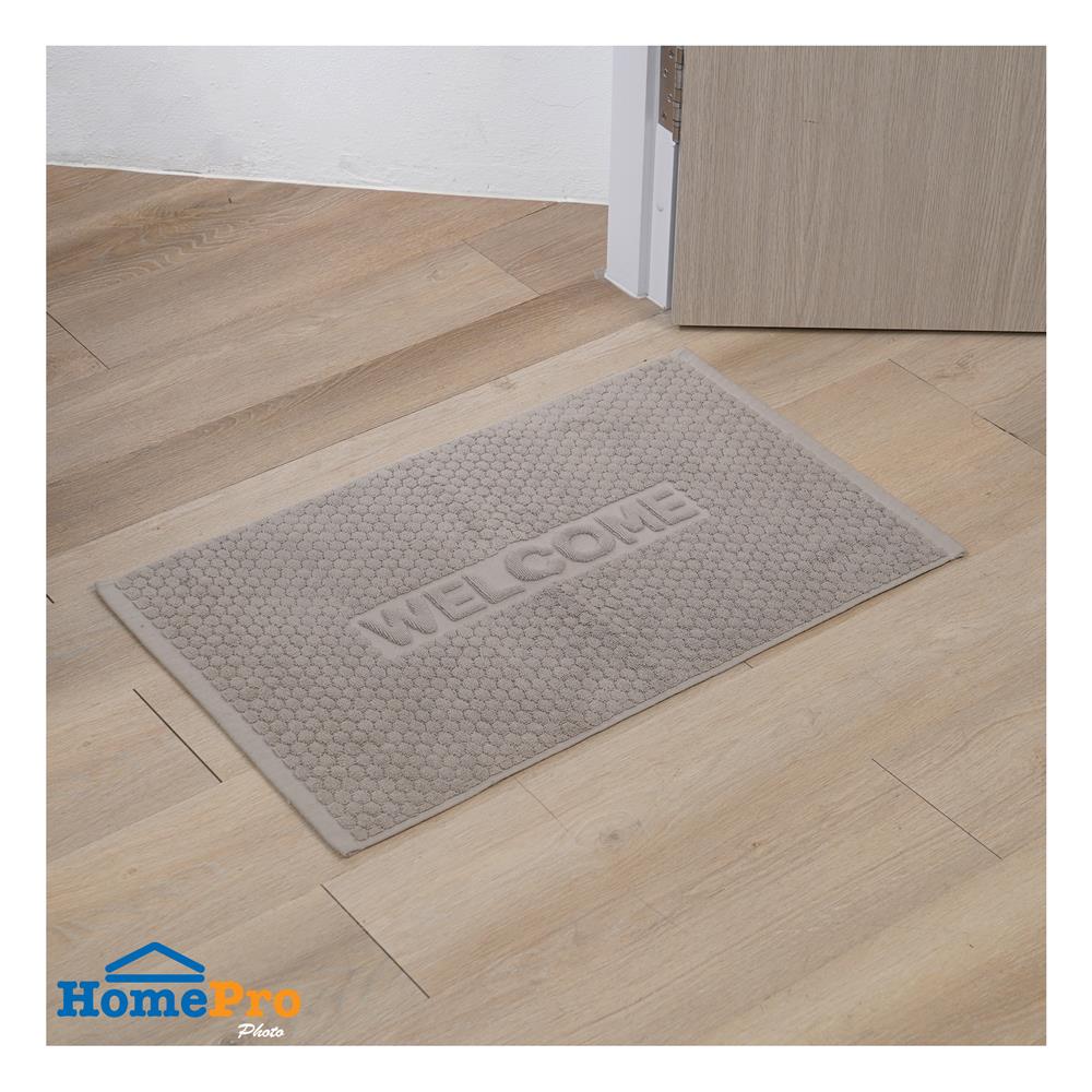 พรมขนหนู HOME LIVING STYLE WELL 17x28 นิ้ว สีเทา