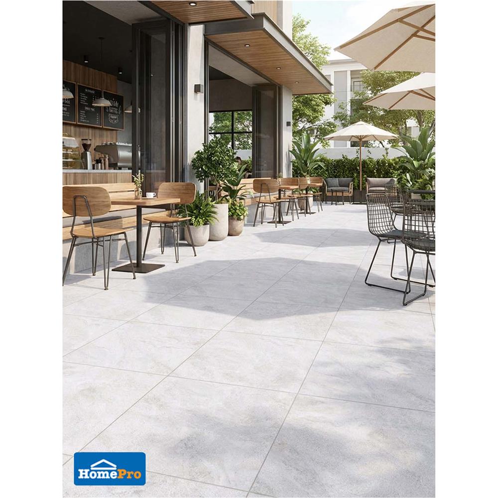 กระเบื้องพื้นพอร์ซเลน 60x60 ซม. COTTO ซานโตรินี เทา R10 PM 1.44 ตร.ม.