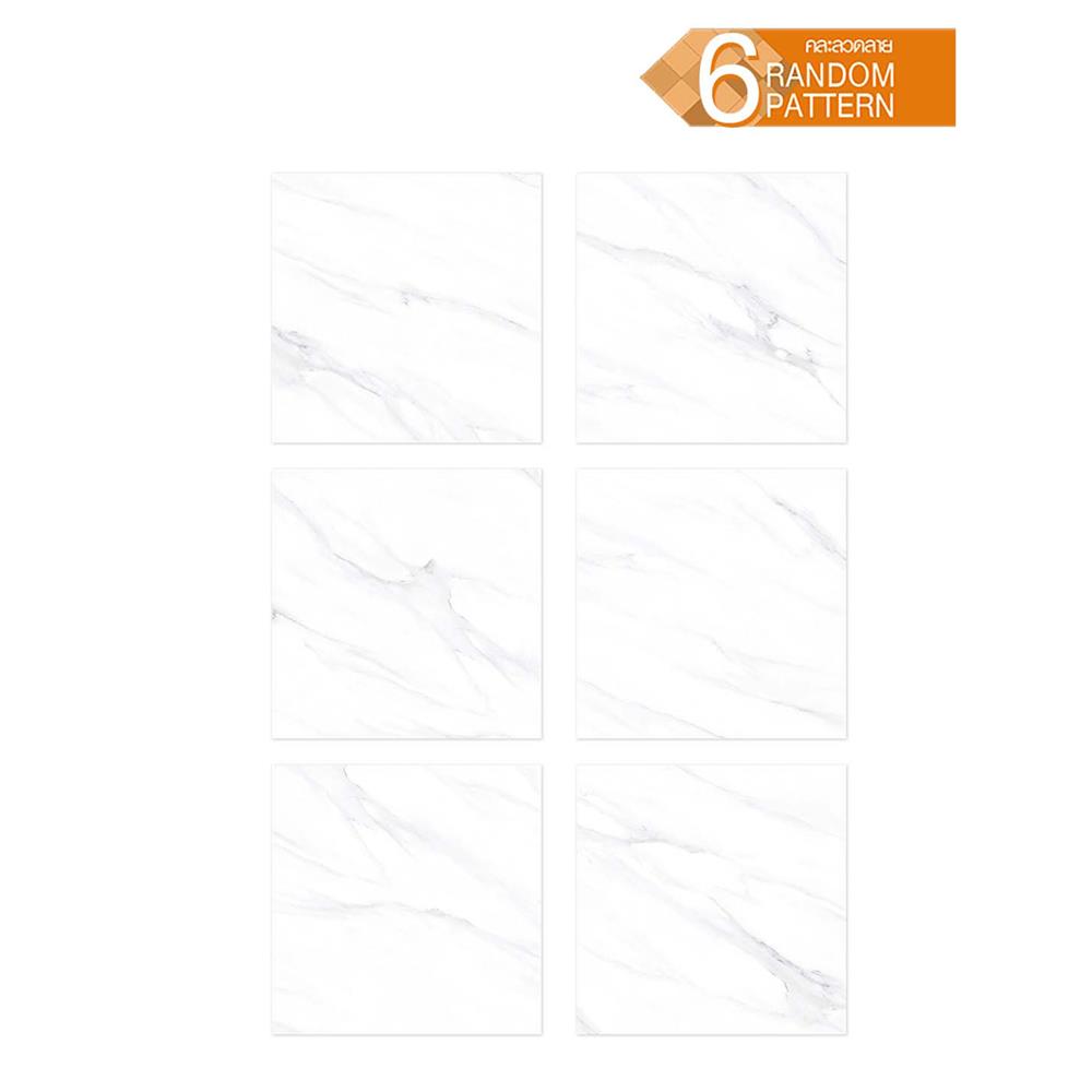 กระเบื้องพื้นพอร์ซเลน 60x60 ซม. TARA โมน่า แมท ขาว A 1.44 ตร.ม.