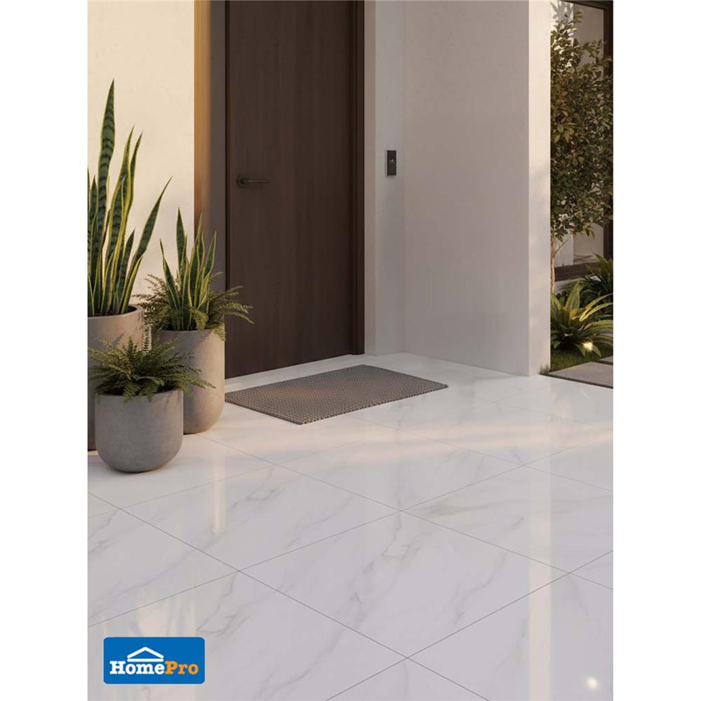 กระเบื้องพื้นพอร์ซเลน 60x60 ซม. TARA โมน่า แมท ขาว A 1.44 ตร.ม.