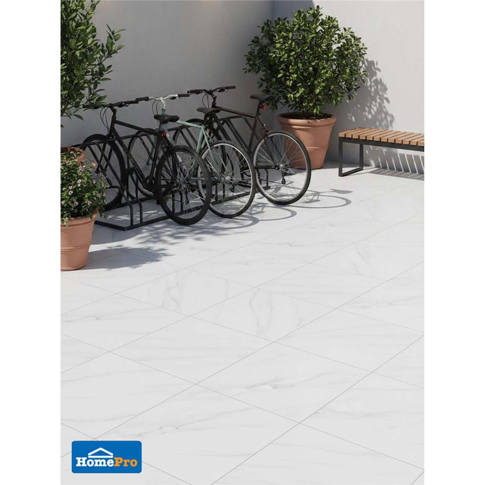 กระเบื้องพื้นพอร์ซเลน 60x60 ซม. TARA โมน่า แมท ขาว A 1.44 ตร.ม.