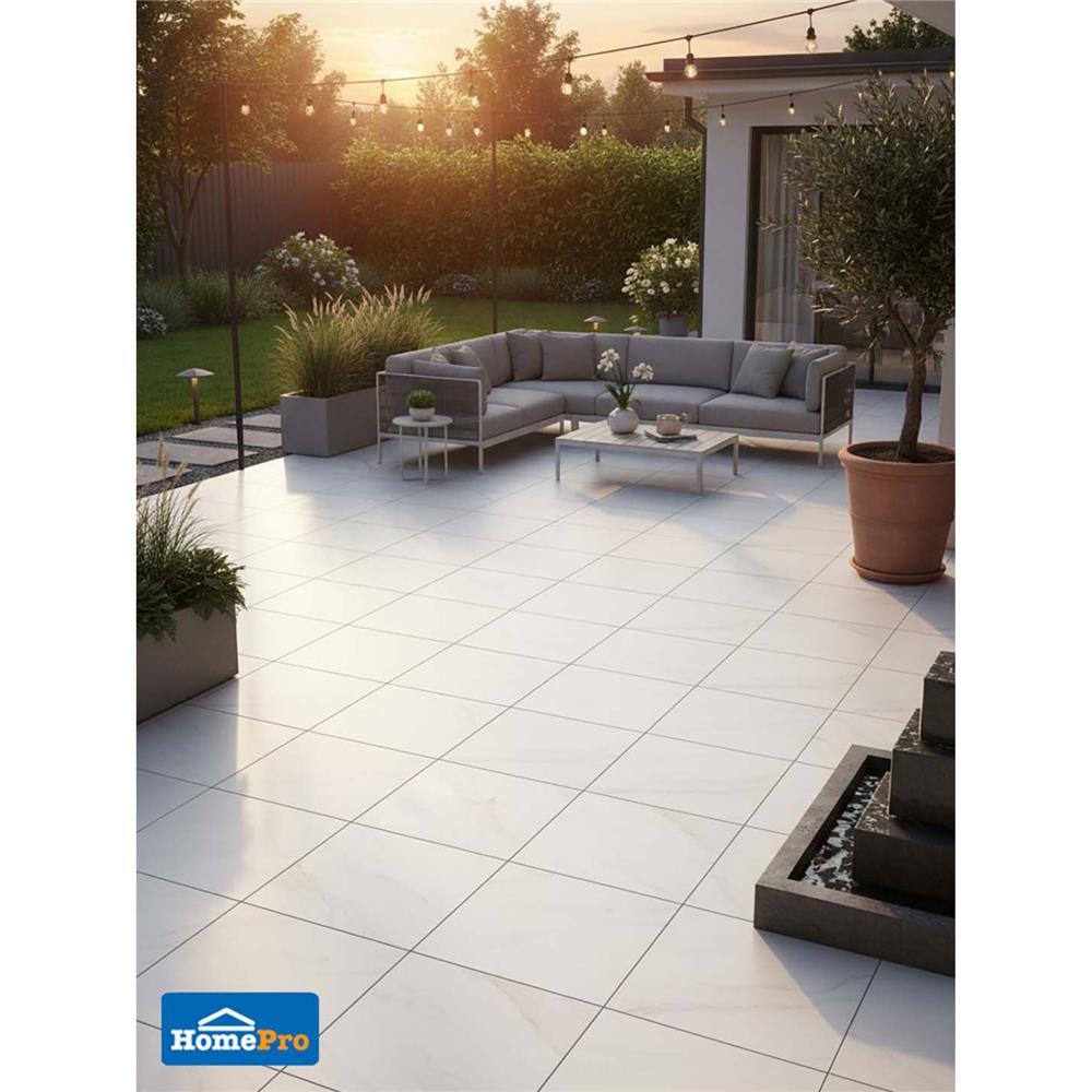 กระเบื้องพื้นพอร์ซเลน 60x60 ซม. TARA โมน่า แมท ขาว A 1.44 ตร.ม.