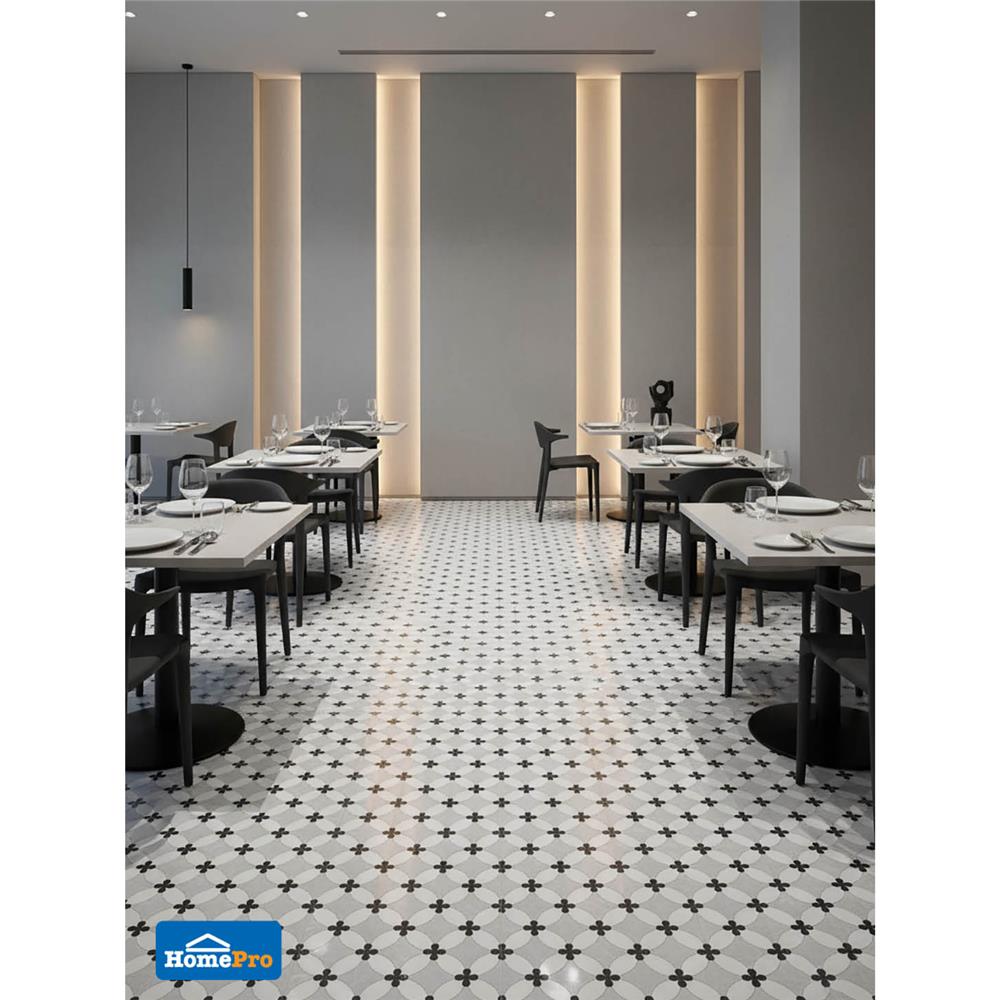 กระเบื้องพื้น 16x16 นิ้ว TARA โรแมนซ์ เทา (CIR) A 0.96 ตร.ม.