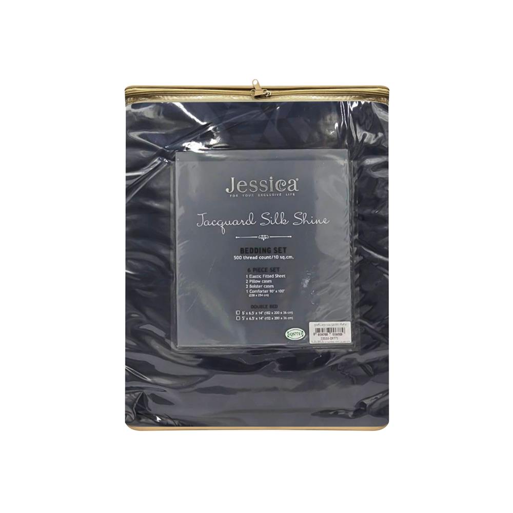ชุดผ้าปูที่นอน 6 ฟุต (ชุด 6 ชิ้น) JESSICA SILKSHINE 22033-QS771