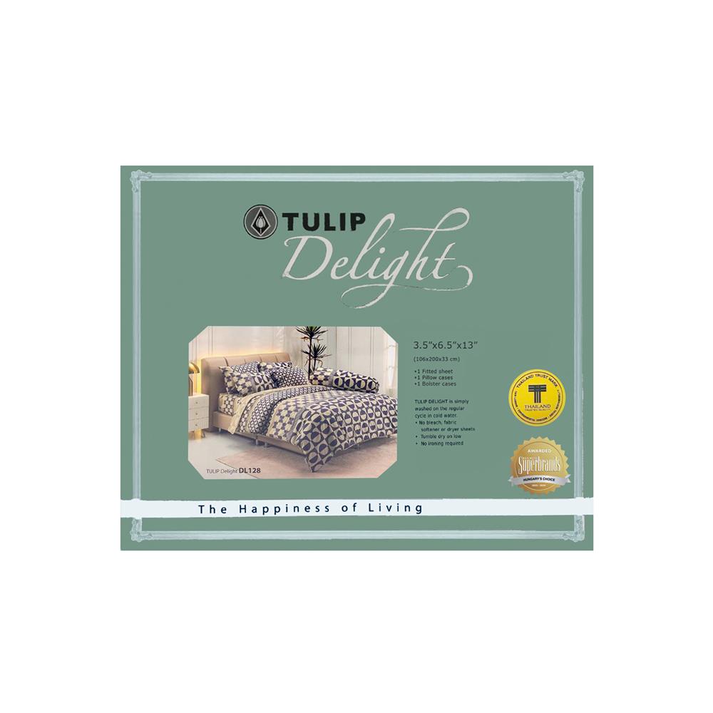 ชุดผ้าปูที่นอน 3.5 ฟุต (ชุด 3 ชิ้น) TULIP DELIGHT 60014-DL128
