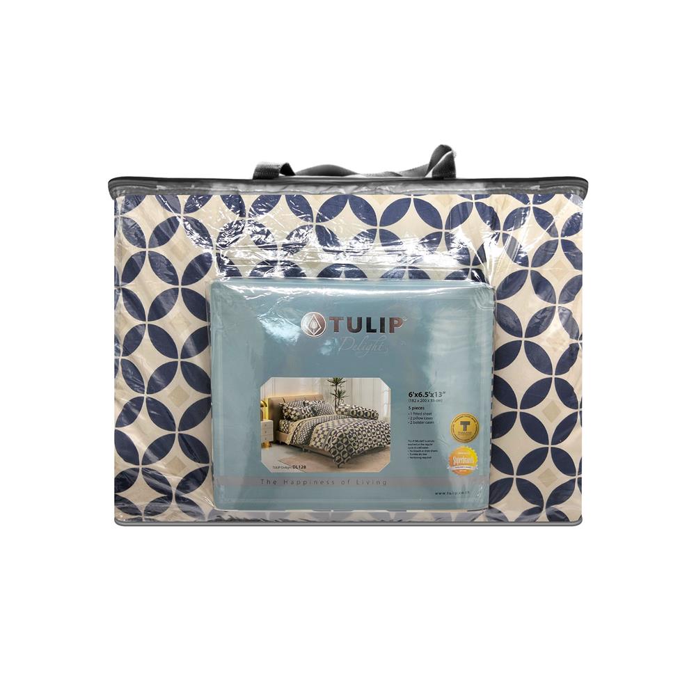 ชุดผ้าปูที่นอน 6 ฟุต (ชุด 6 ชิ้น) TULIP DELIGHT 60204-DL128