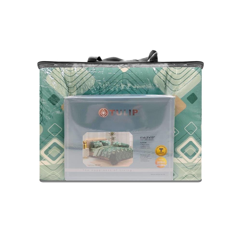 ชุดผ้าปูที่นอน 6 ฟุต (ชุด 6 ชิ้น) TULIP DELIGHT 60204-DL127