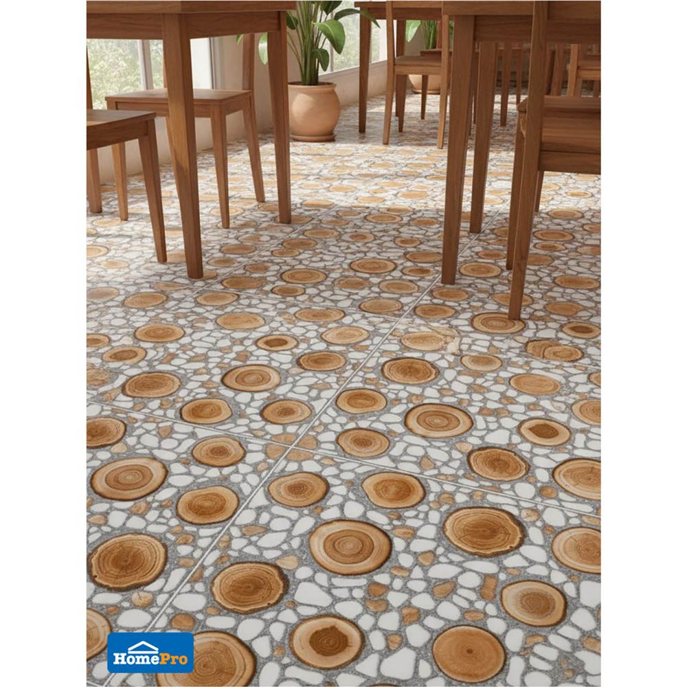 กระเบื้องพื้น 16x16 นิ้ว ภูผา ล้อมเดือน เบจ A 0.96 ตร.ม.