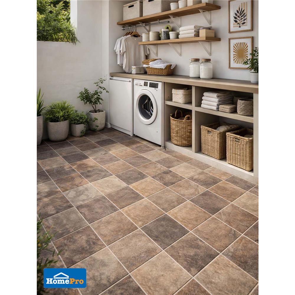 กระเบื้องพื้น 16x16 นิ้ว TARA ชีโก้ น้ำตาล (CIR) A 0.96 ตร.ม.