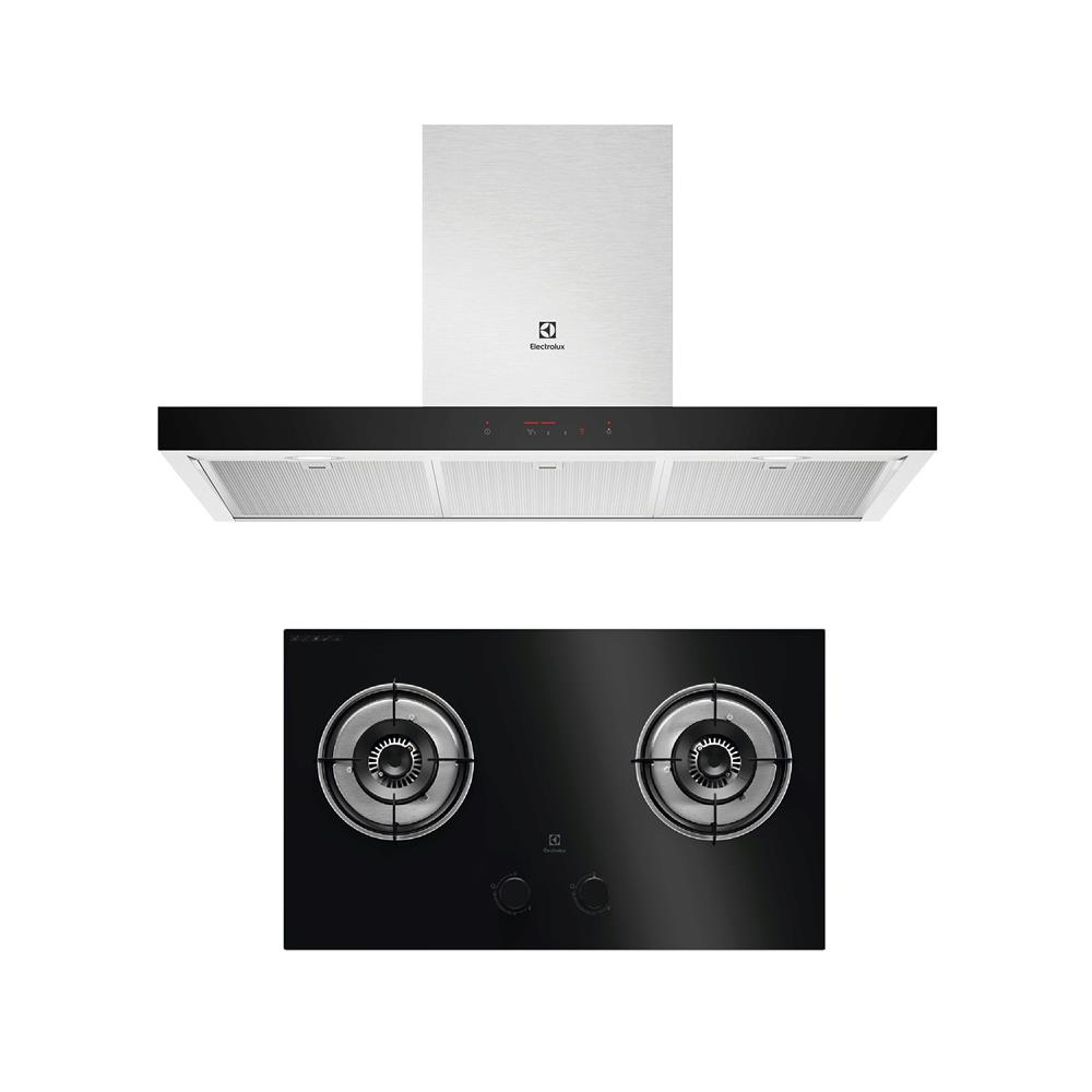 เตาฝัง+เครื่องดูดควัน ELECTROLUX EHG7202BE+ECT9744H