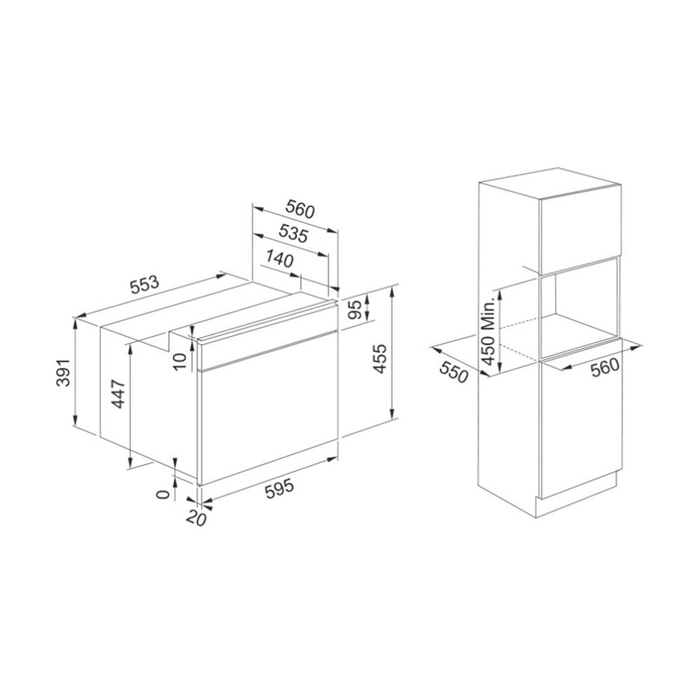ไมโครเวฟฝังดิจิตอล FRANKE FMY 45 MW XS