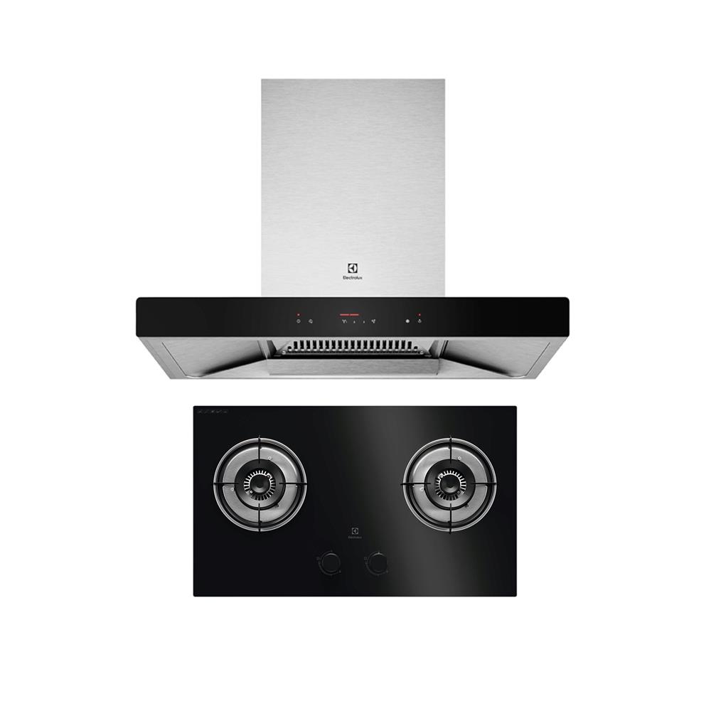 เตาฝัง+เครื่องดูดควัน ELECTROLUX EHG7202BE+ECC9310S