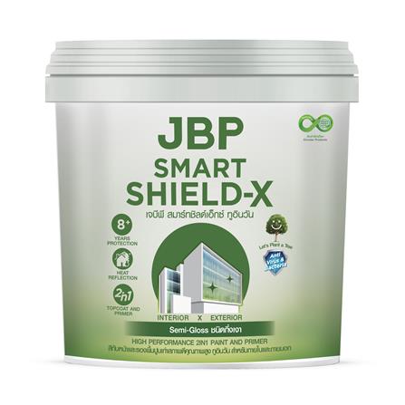 สีน้ำทาภายนอก ชนิดกึ่งเงา SMART SHIELD-X 2IN1 BASE B สีขาว 1 แกลลอน_0