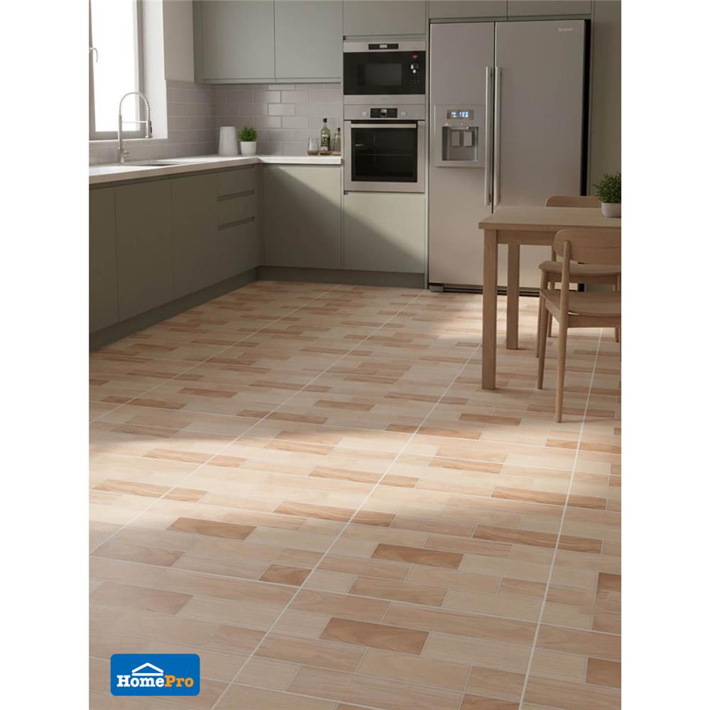 กระเบื้องพื้น 16x16 นิ้ว ภูผา ไม้รวมโชค เบจ A 0.96 ตร.ม.