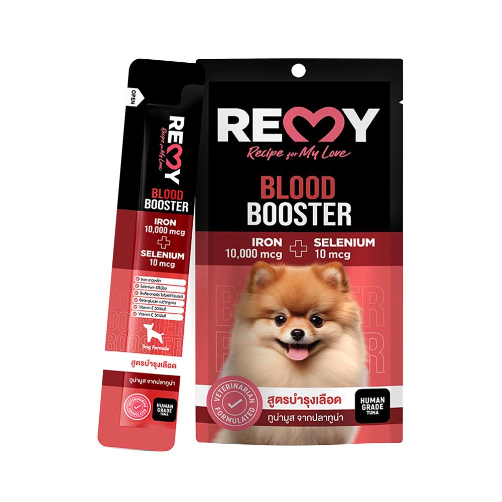 ขนมสุนัข REMY TUNA MOUSSE PLUS ธาตุุเหล็ก สูตรบำรุงเลือด (แพ็ก 4 ซอง)