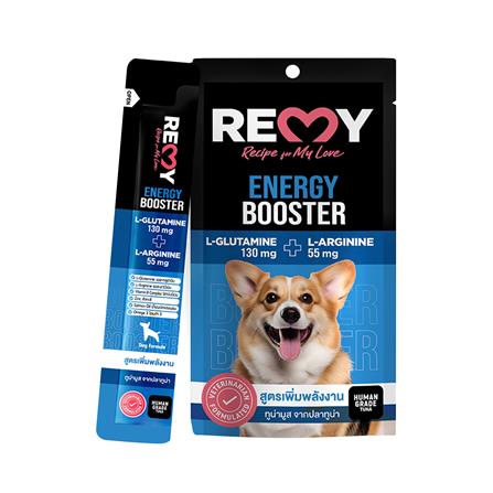 ขนมสุนัข REMY TUNA MOUSSE PLUS SALMON OIL AMINO ACID สูตรเพิ่มพลังงาน (แพ็ก 4 ซอง)_0