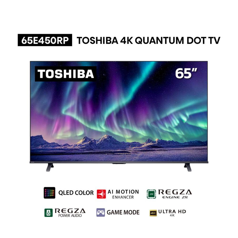 ทีวีคิวแอลอีดี 65 นิ้ว TOSHIBA (4K, QLED, VIDAA) 65E450RP