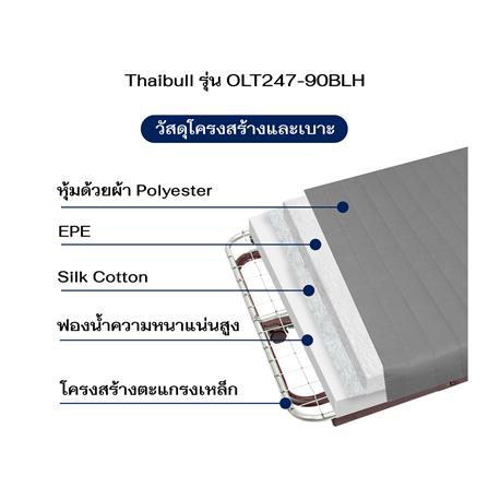 เตียงพับพร้อม TOPPER THAIBULL OLT247-90BLH สีเทา_7