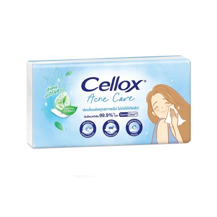 กระดาษเช็ดหน้า CELLOX ACNE 80 แผ่น (แพ็ก 9+3)_1
