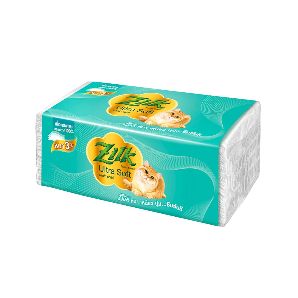 กระดาษเช็ดหน้า ZILK EXTRA SOFT (แพ็ก 4 ชิ้น)