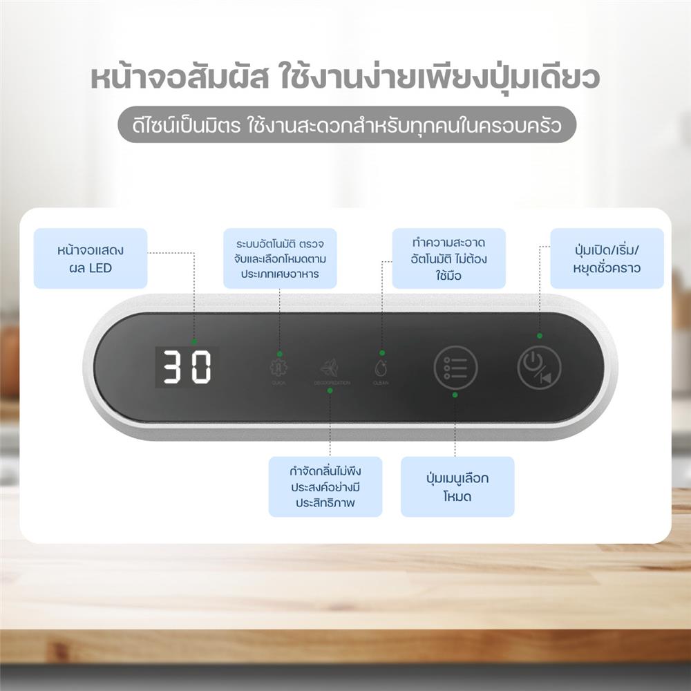 เครื่องย่อยเศษอาหารอัตโนมัติ HOMEMI PRO HM0134 3 ลิตร สีขาว