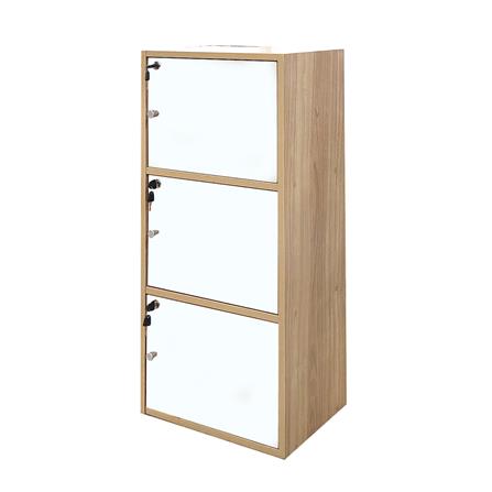 ตู้ล็อคเกอร์ 3 ช่อง FURDINI KEPT สี NATURE OAK/ขาว_0