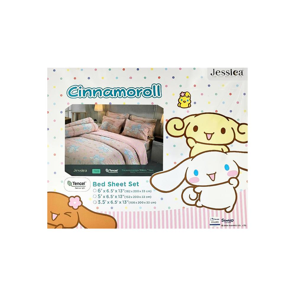 ชุดผ้าปูที่นอน 6 ฟุต (ชุด 5 ชิ้น) JESSICA CINNAMOROLL 20164-T025