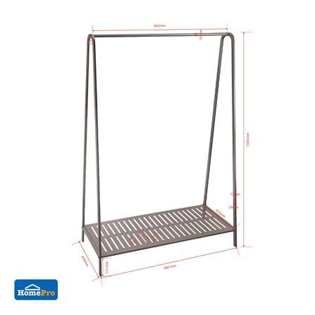 ราวแขวนผ้าและชั้นวางของ 1 ชั้น 99.5 ซม. PLIM MONACO สี TAUPE_6