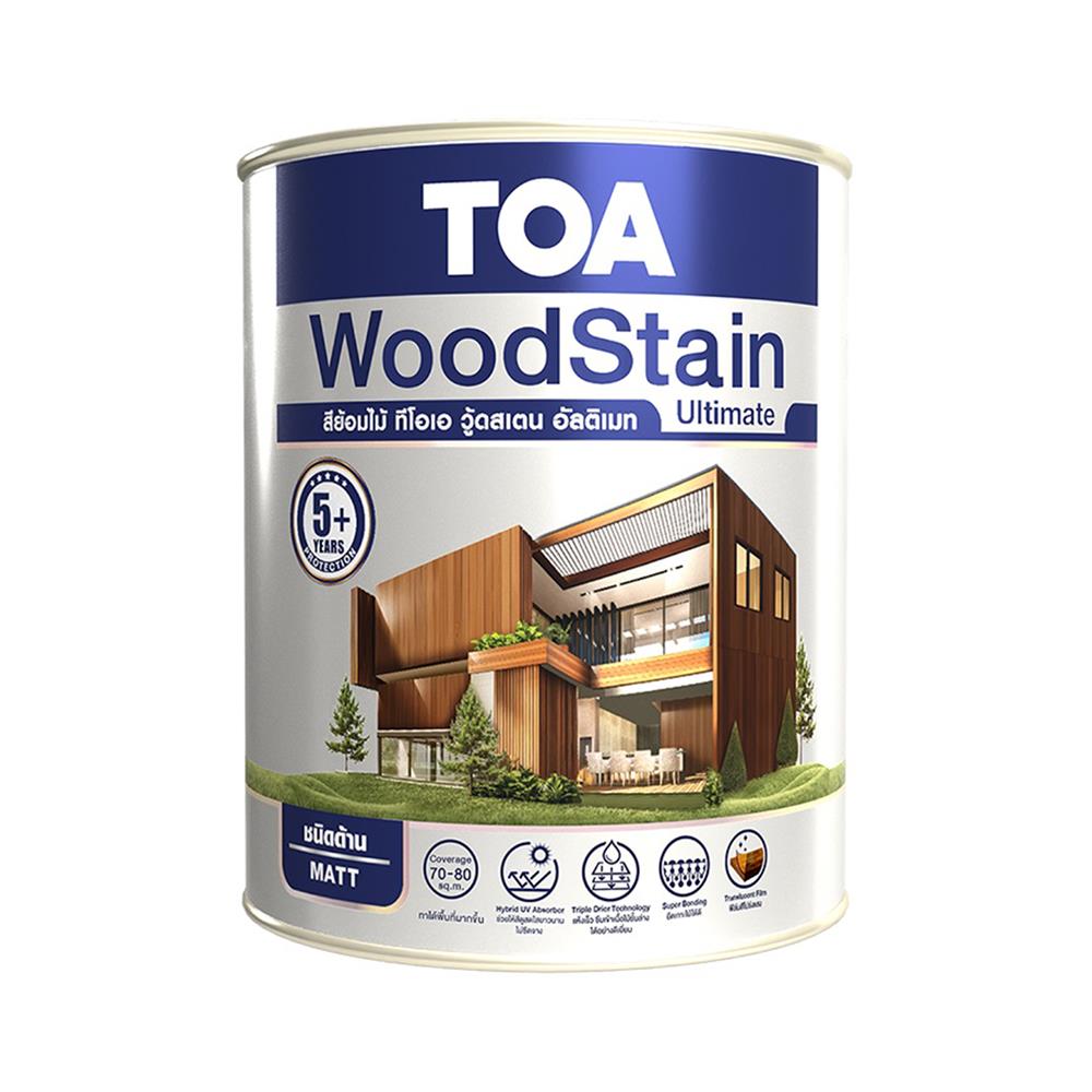 สีย้อมไม้ ชนิดด้าน TOA WOODSTAIN ULTIMATE UM99 สีใส 1/4 แกลลอน