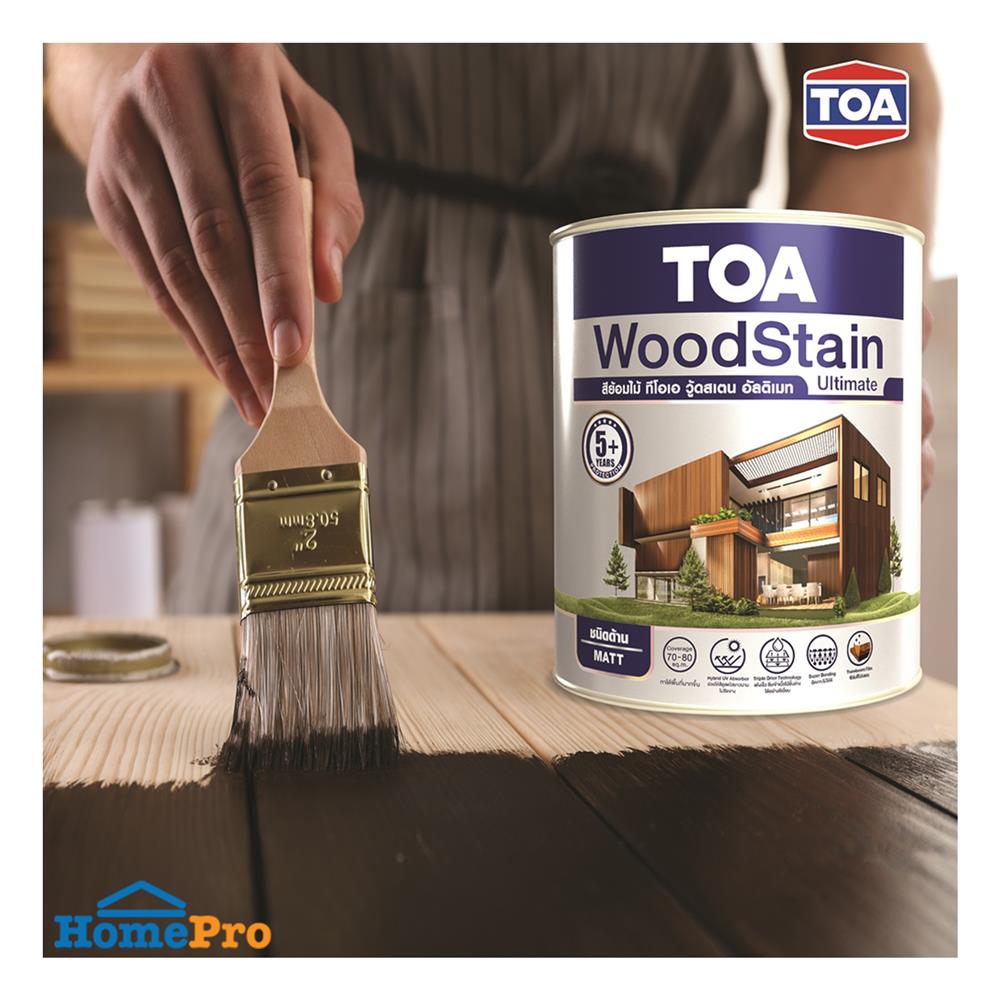 สีย้อมไม้ ชนิดด้าน TOA WOODSTAIN ULTIMATE UM99 สีใส 1/4 แกลลอน