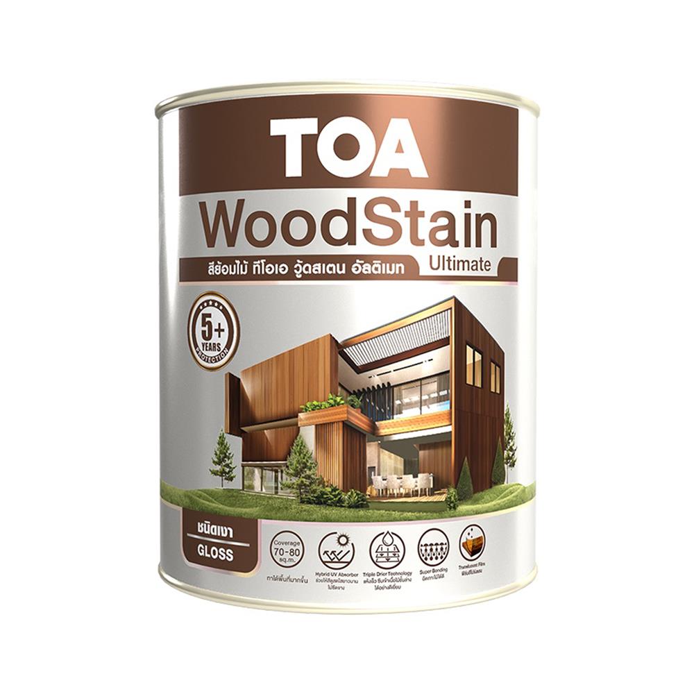 สีย้อมไม้ ชนิดเงา TOA WOODSTAIN ULTIMATE UG05 สีวอลนัท 1 แกลลอน