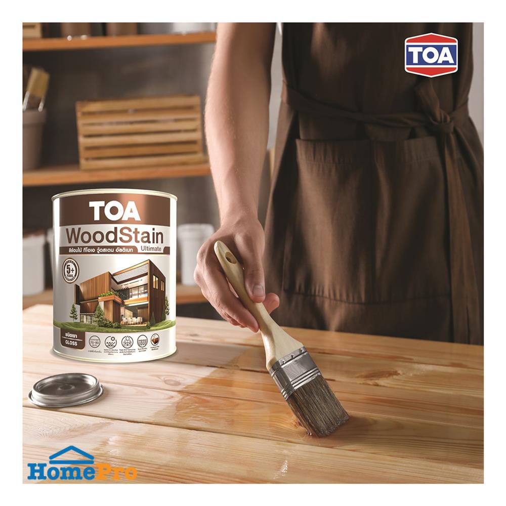 สีย้อมไม้ ชนิดเงา TOA WOODSTAIN ULTIMATE UG05 สีวอลนัท 1 แกลลอน