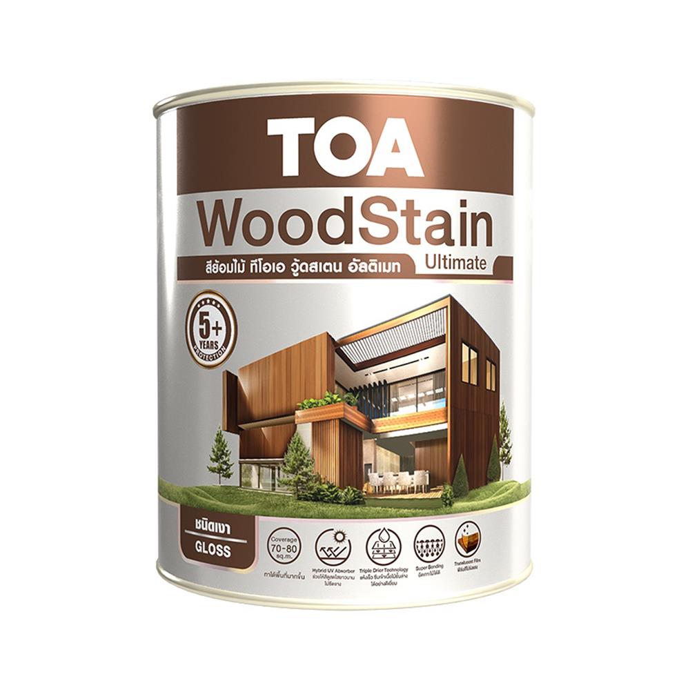สีย้อมไม้ ชนิดเงา TOA WOODSTAIN ULTIMATE UG06 สีไม้ประดู่ 1 แกลลอน
