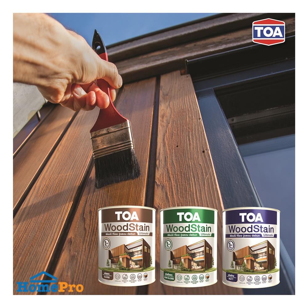 สีย้อมไม้ ชนิดเงา TOA WOODSTAIN ULTIMATE UG06 สีไม้ประดู่ 1 แกลลอน