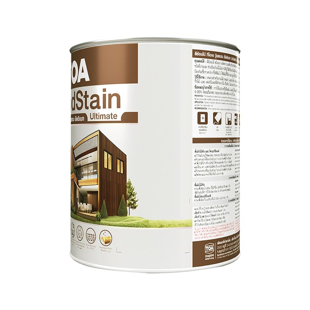 สีย้อมไม้ ชนิดเงา TOA WOODSTAIN ULTIMATE UG02 สีไม้สัก 1 แกลลอน