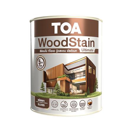 สีย้อมไม้ ชนิดเงา TOA WOODSTAIN ULTIMATE UG03 สีไม้มะค่า 1 แกลลอน_0