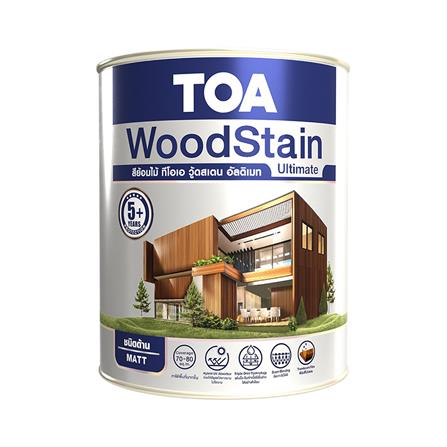 สีย้อมไม้ ชนิดด้าน TOA WOODSTAIN ULTIMATE UM99 สีใส 1 แกลลอน_0