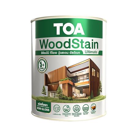สีย้อมไม้ ชนิดกึ่งเงา TOA WOODSTAIN ULTIMATE US05 สีวอลนัท 1 แกลลอน_0