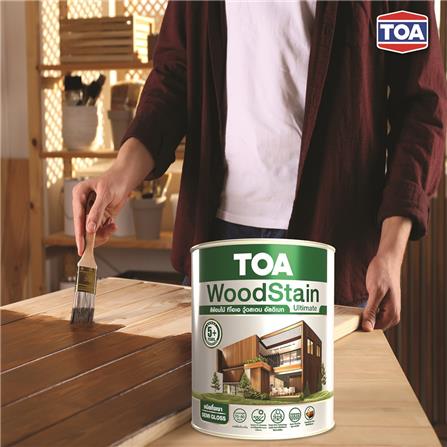 สีย้อมไม้ ชนิดกึ่งเงา TOA WOODSTAIN ULTIMATE US03 สีไม้มะค่า 1 แกลลอน_6