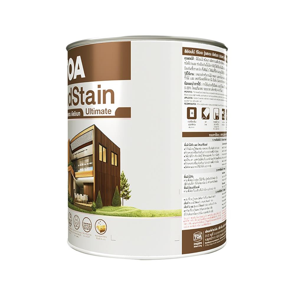 สีย้อมไม้ ชนิดเงา TOA WOODSTAIN ULTIMATE UG03 สีไม้มะค่า 1/4 แกลลอน