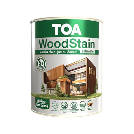 สีย้อมไม้ ชนิดกึ่งเงา TOA WOODSTAIN ULTIMATE US02 สีไม้สัก 1 แกลลอน_0