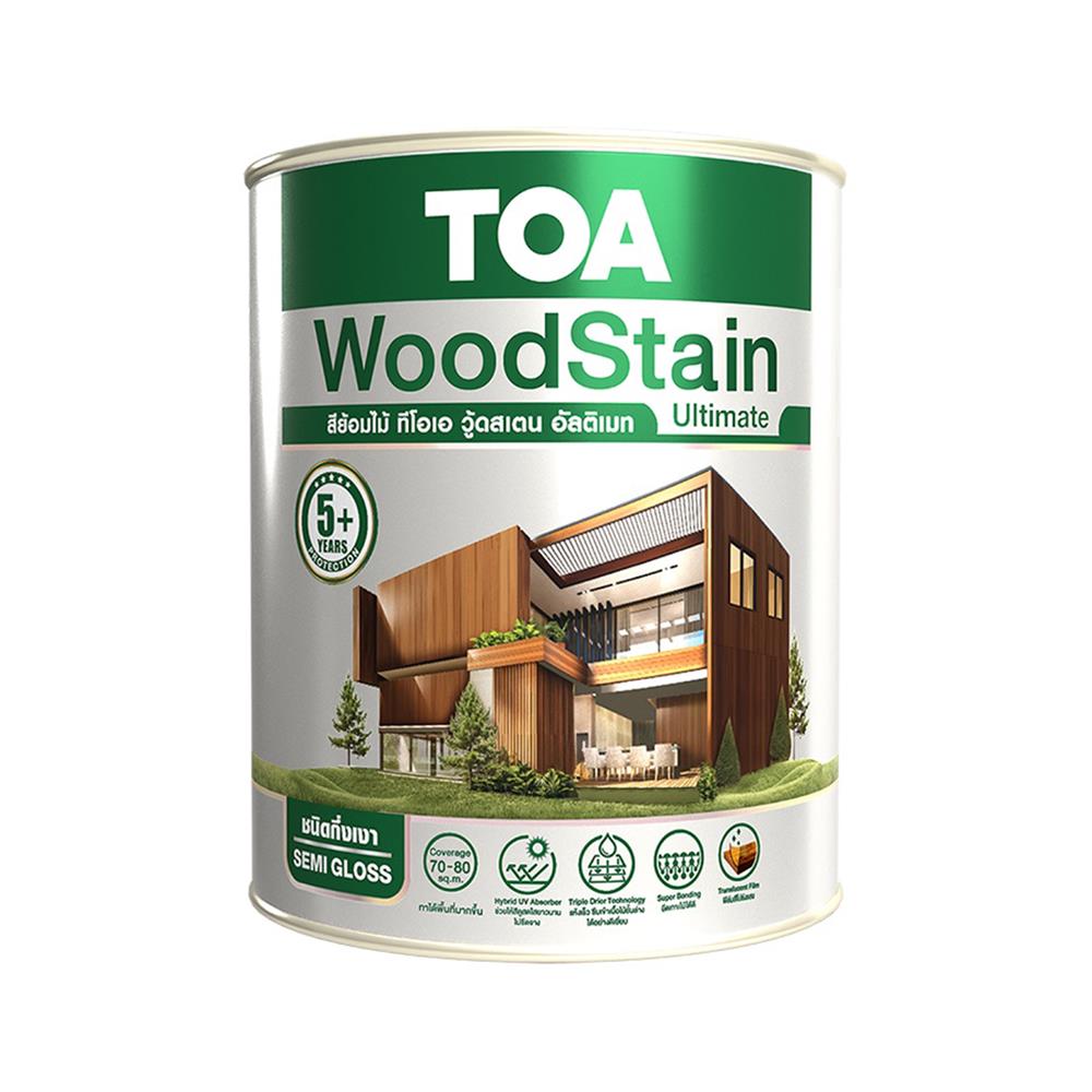 สีย้อมไม้ ชนิดกึ่งเงา TOA WOODSTAIN ULTIMATE US99 สีเงาใส 1/4 แกลลอน