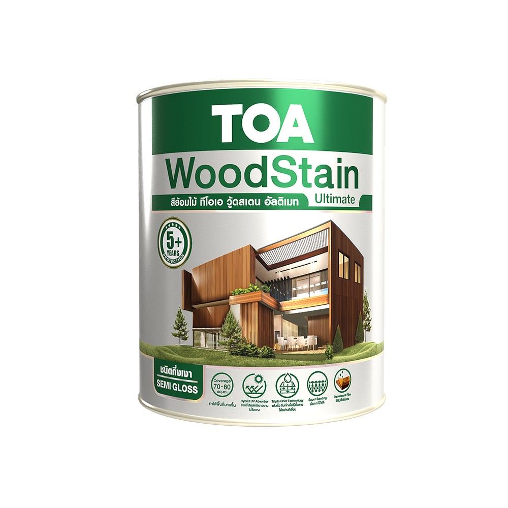 สีย้อมไม้ ชนิดกึ่งเงา TOA WOODSTAIN ULTIMATE US05 สีวอลนัท 1/4 แกลลอน