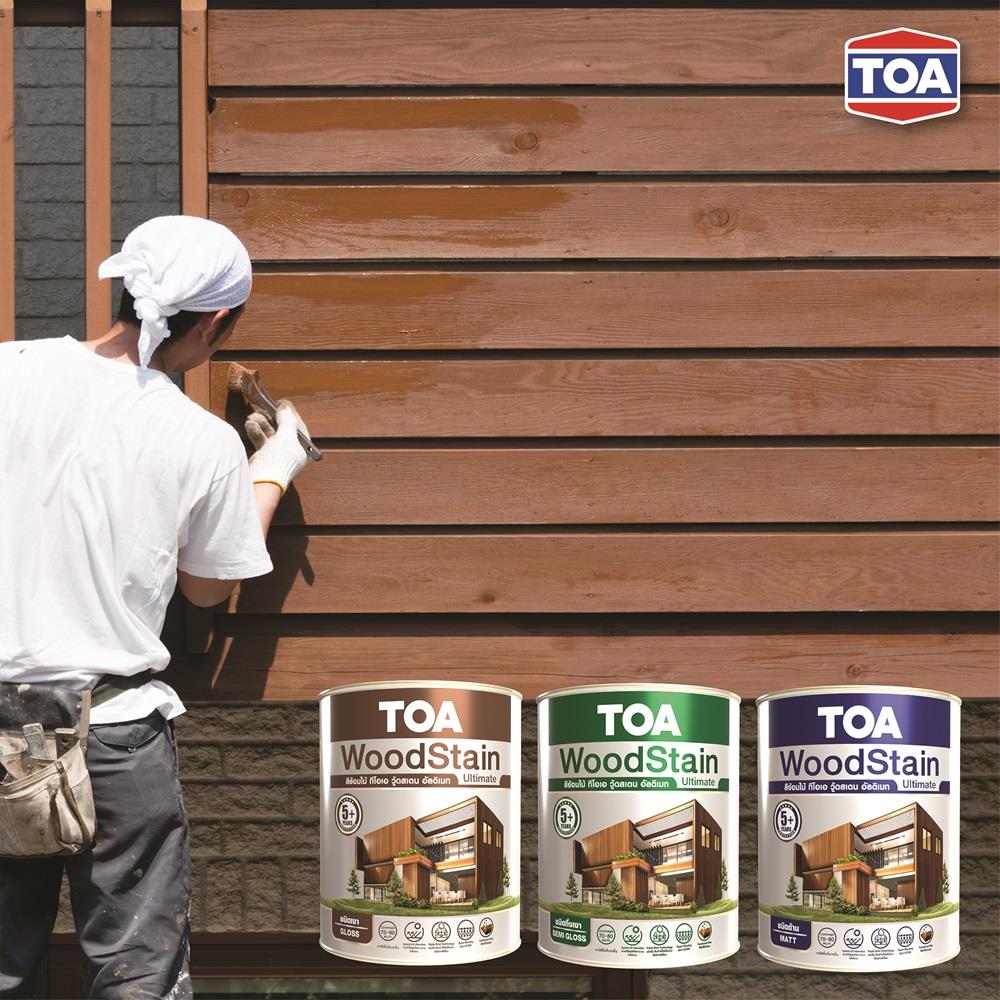 สีย้อมไม้ ชนิดกึ่งเงา TOA WOODSTAIN ULTIMATE US05 สีวอลนัท 1/4 แกลลอน