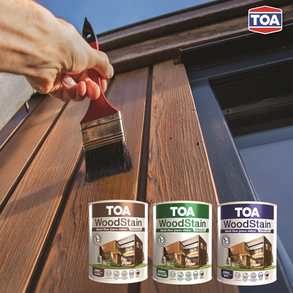 สีย้อมไม้ ชนิดกึ่งเงา TOA WOODSTAIN ULTIMATE US05 สีวอลนัท 1/4 แกลลอน