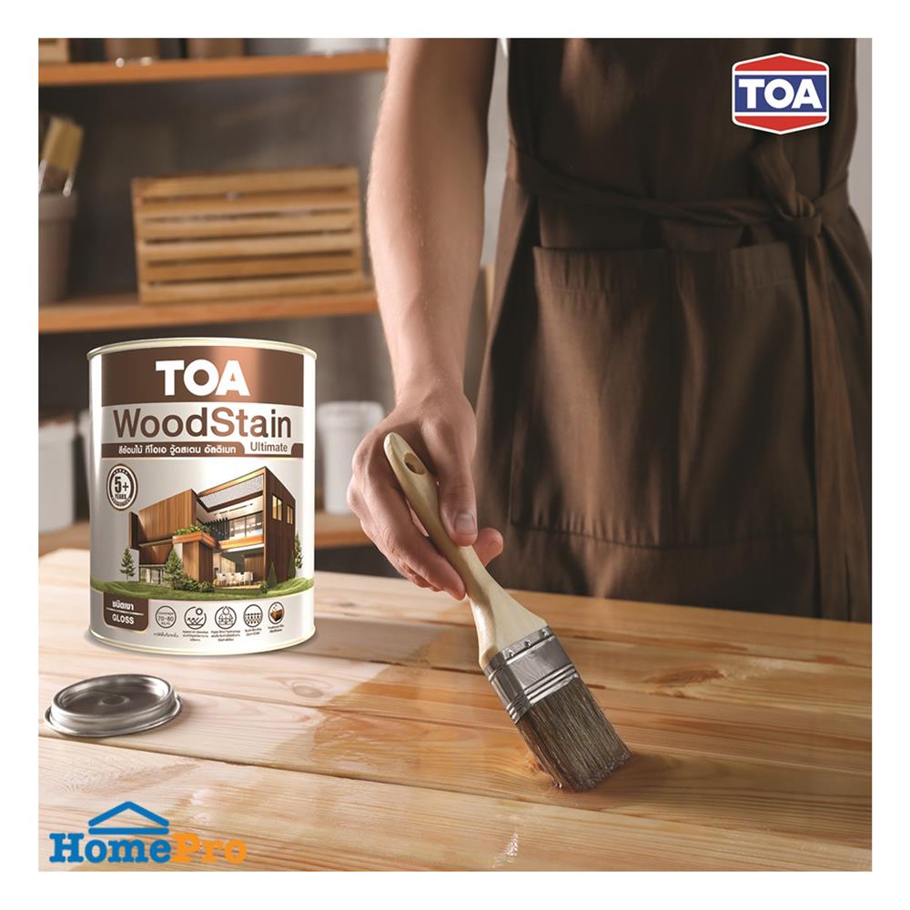 สีย้อมไม้ ชนิดเงา TOA WOODSTAIN ULTIMATE UG01 สีมะฮอกกะนี 1/4 แกลลอน